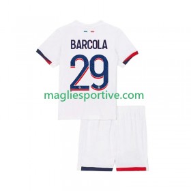 Completo Calcio Paris Saint Germain Bradley Barcola 29 Bambino Divisa Trasferta 2025-2026